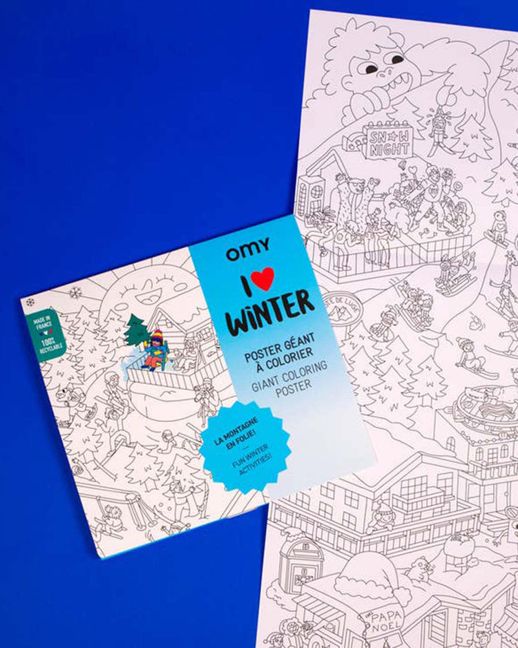 omy i love winter giant coloring poster play Little