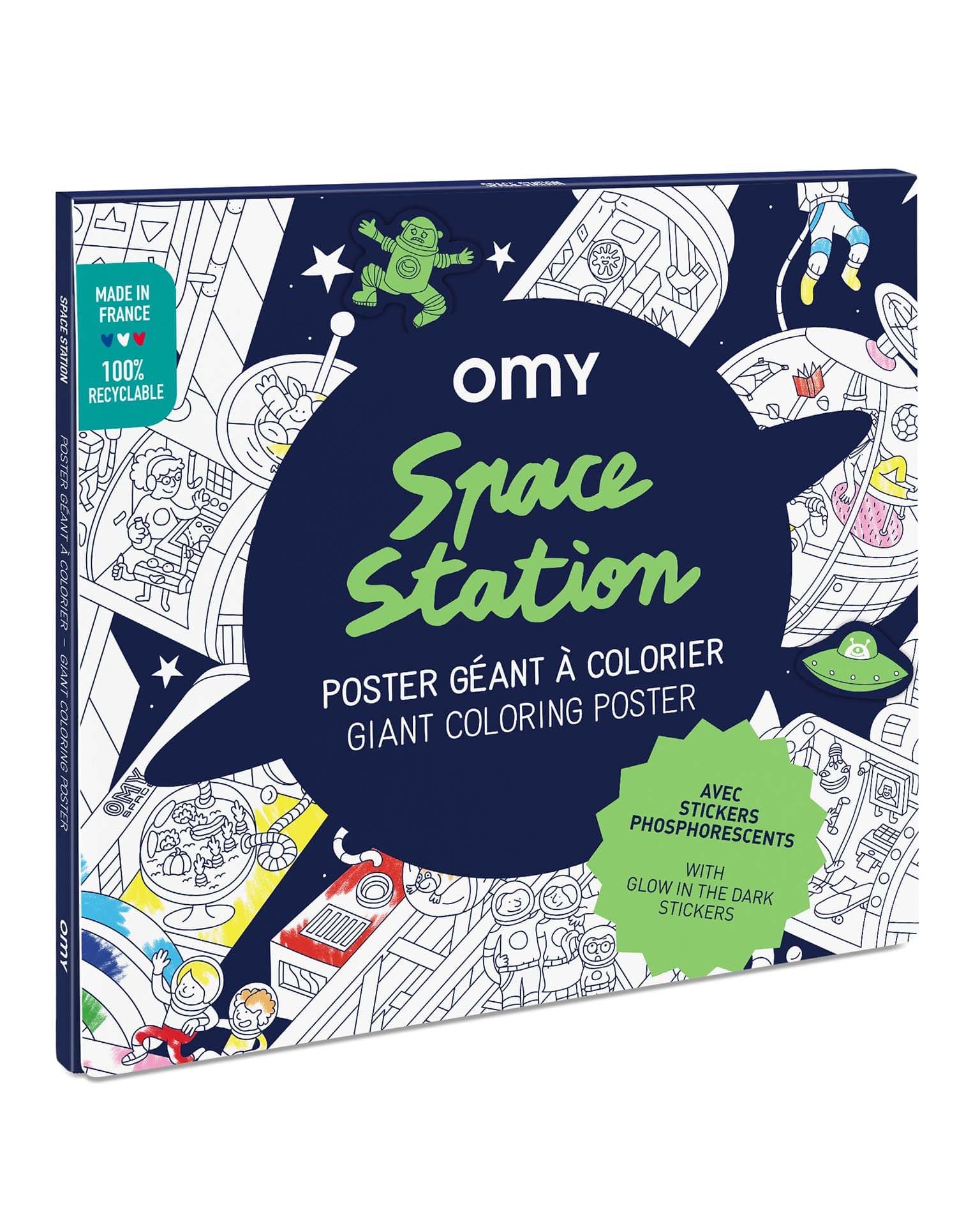 omy space station poster + stickers - Little
