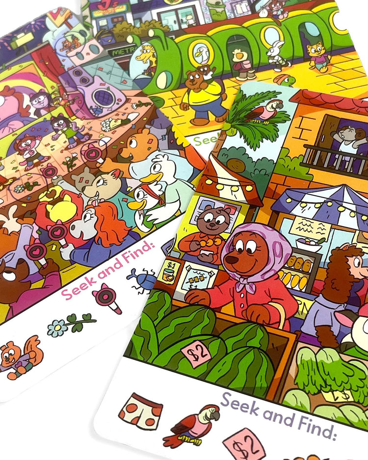 ooly activity cards - seek and find paper games play Little