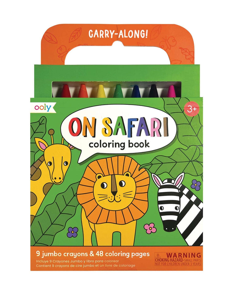 Little ooly play carry along coloring book - on safari
