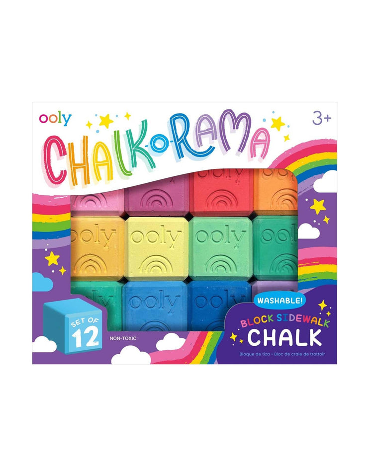 Little ooly play chalk-o-rama block sidewalk chalk set of 12