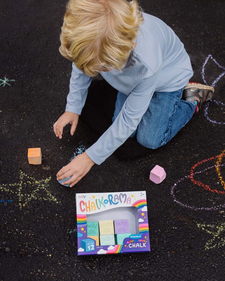 Little ooly play chalk-o-rama block sidewalk chalk set of 12
