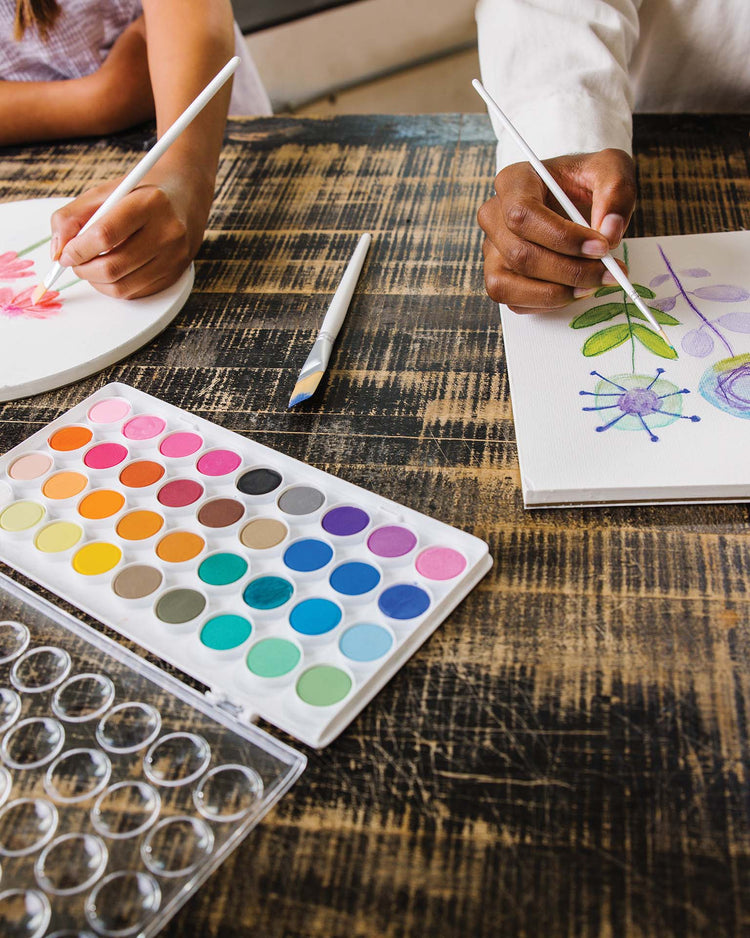 ooly chroma blends watercolor paint brushes play Little