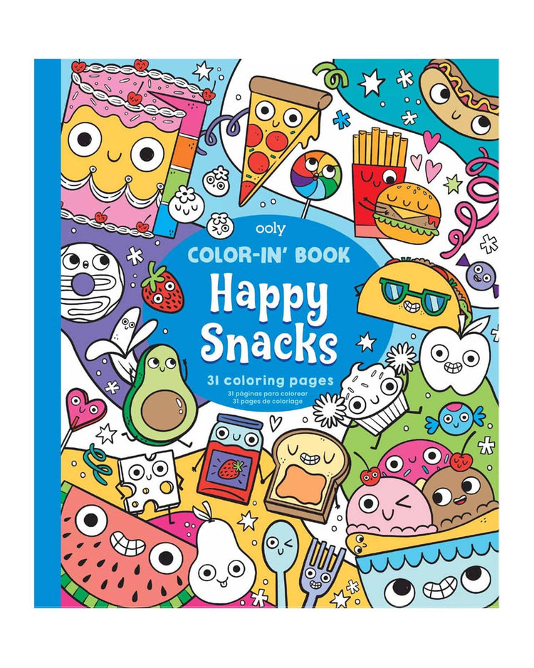 Little ooly play color-in' book coloring book happy snacks