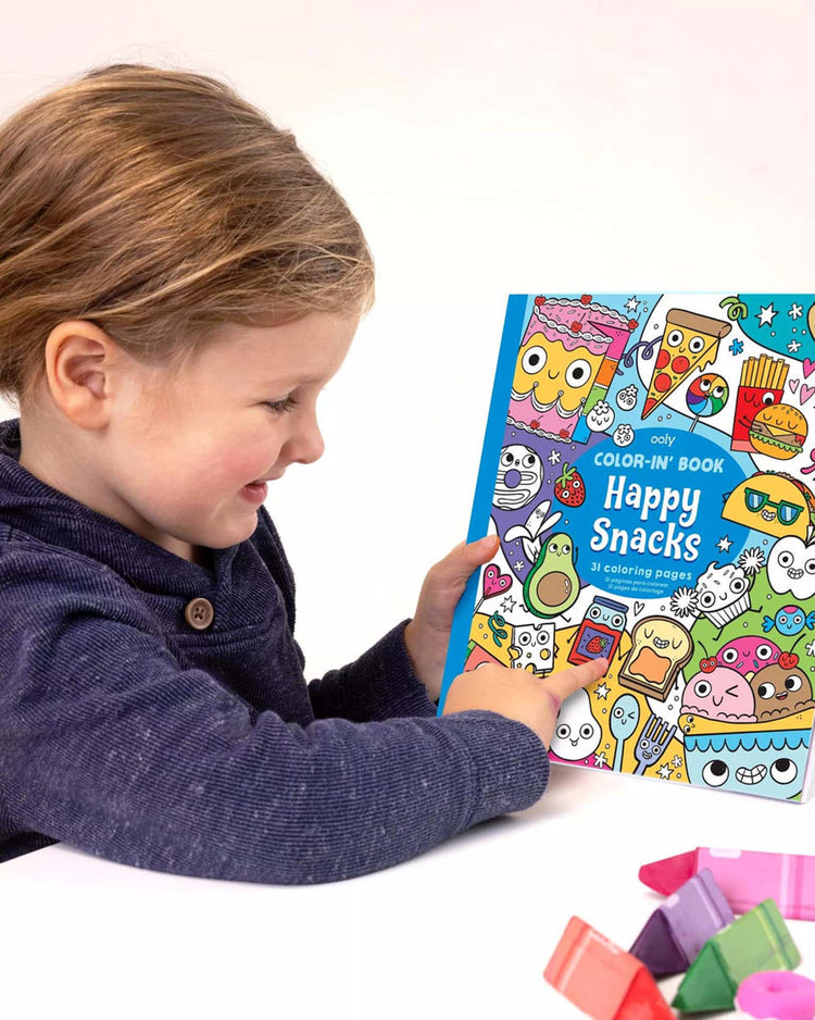 Little ooly play color-in' book coloring book happy snacks