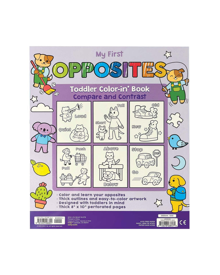 ooly color - in’ book - my first opposites play Little