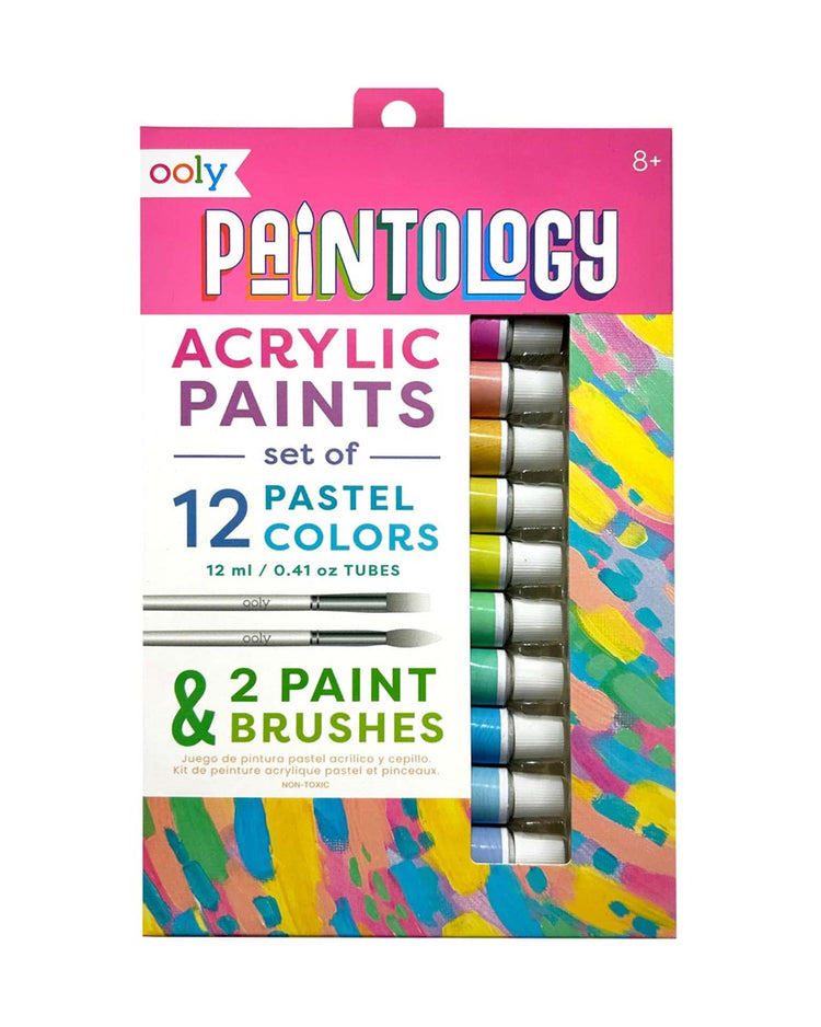Little ooly play paintology acrylic paints set pastel colors