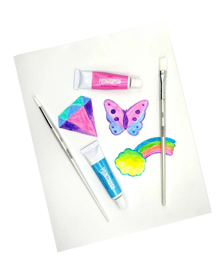 Little ooly play paintology acrylic paints set pastel colors