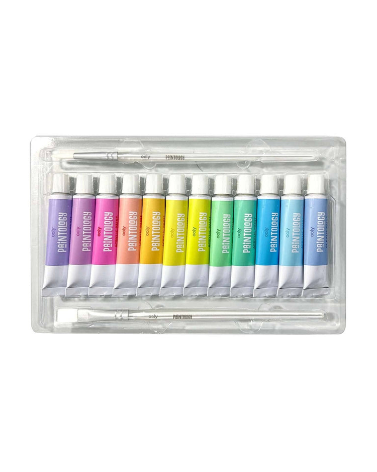 Little ooly play paintology acrylic paints set pastel colors