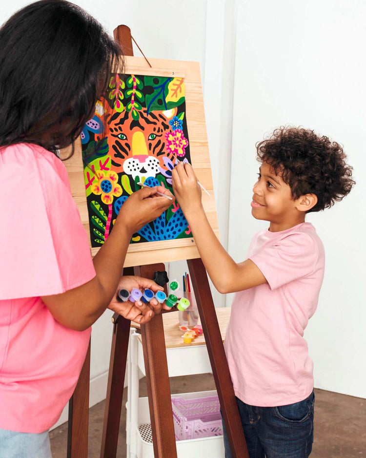 Little ooly play paintology paint by number canvas kit tiger eyes