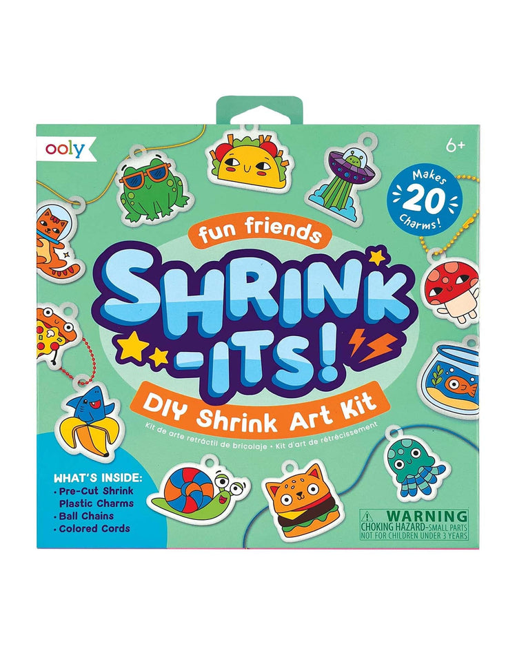 Little ooly play shrink-its diy shrink art kit - fun friends