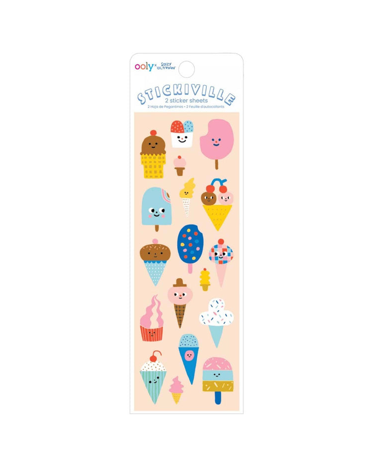 Little ooly play stickiville ice cream stickers