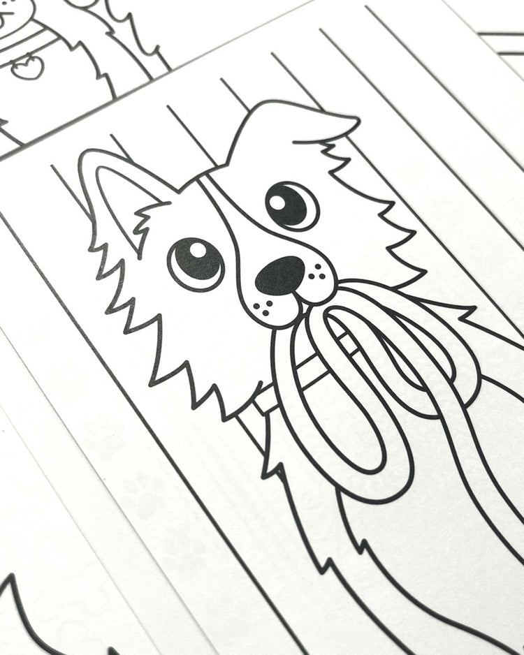 Little ooly play undercover art hidden pattern coloring activity art cards dog days