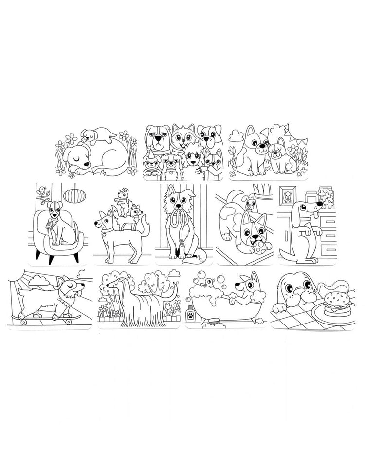 Little ooly play undercover art hidden pattern coloring activity art cards dog days