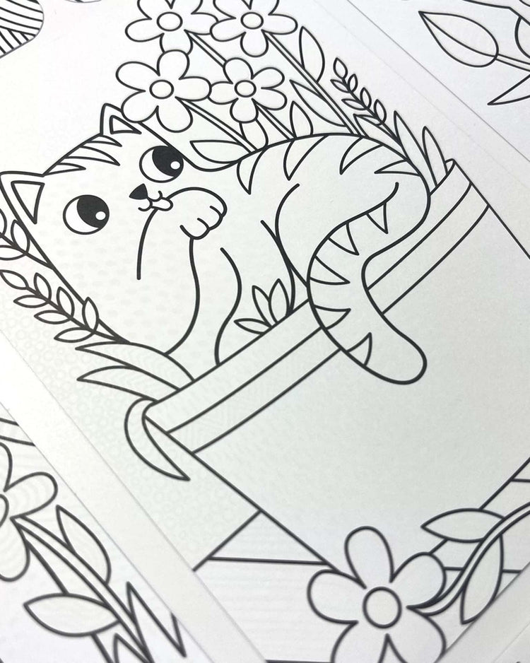 Little ooly play undercover art hidden pattern coloring activity art cards smitten kittens