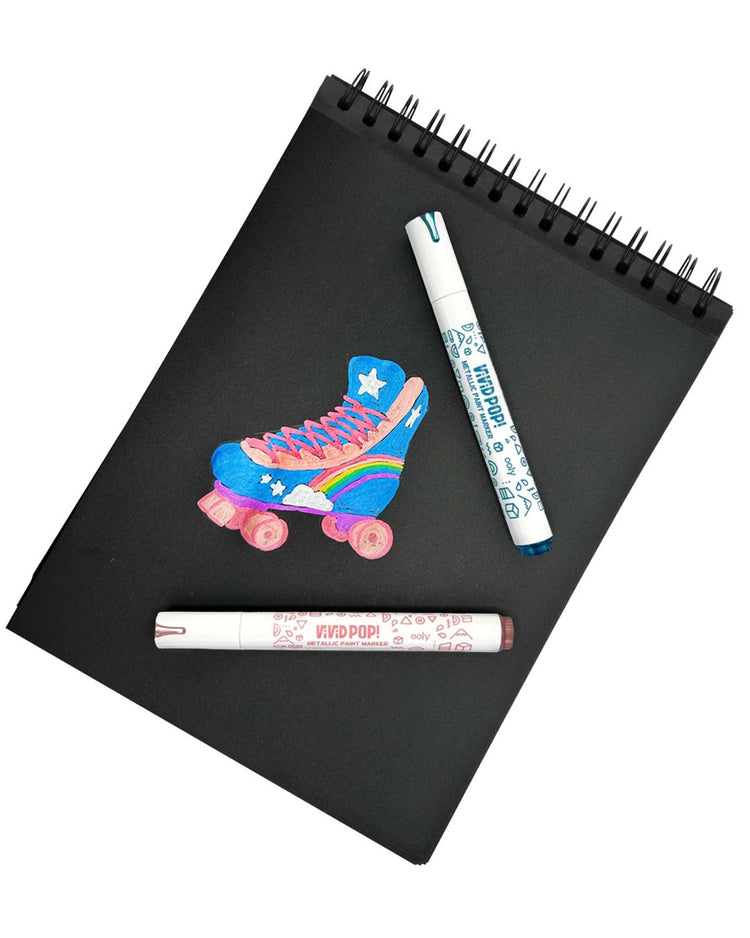 Little ooly play vivid pop! Water-based paint markers metallic set of 8