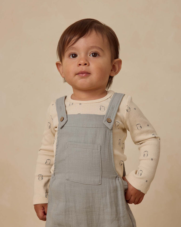 Little quincy mae baby baby overall in steel blue