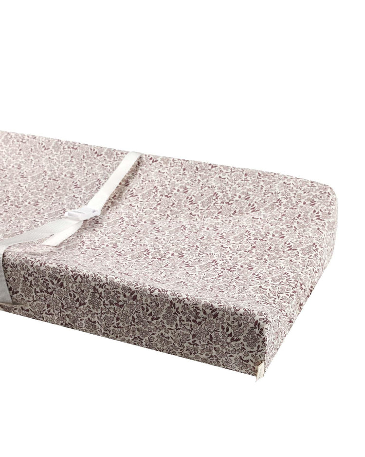 Little quincy mae home ONE SIZE changing pad cover in mauve ditsy