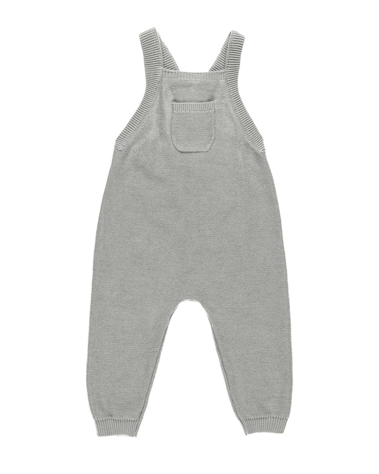 Little quincy mae baby knit overall in dusty blue