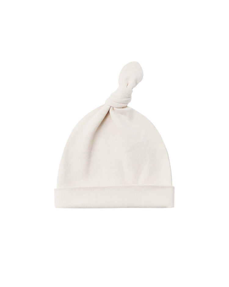 Little quincy mae baby 0-6M knotted baby hat in natural