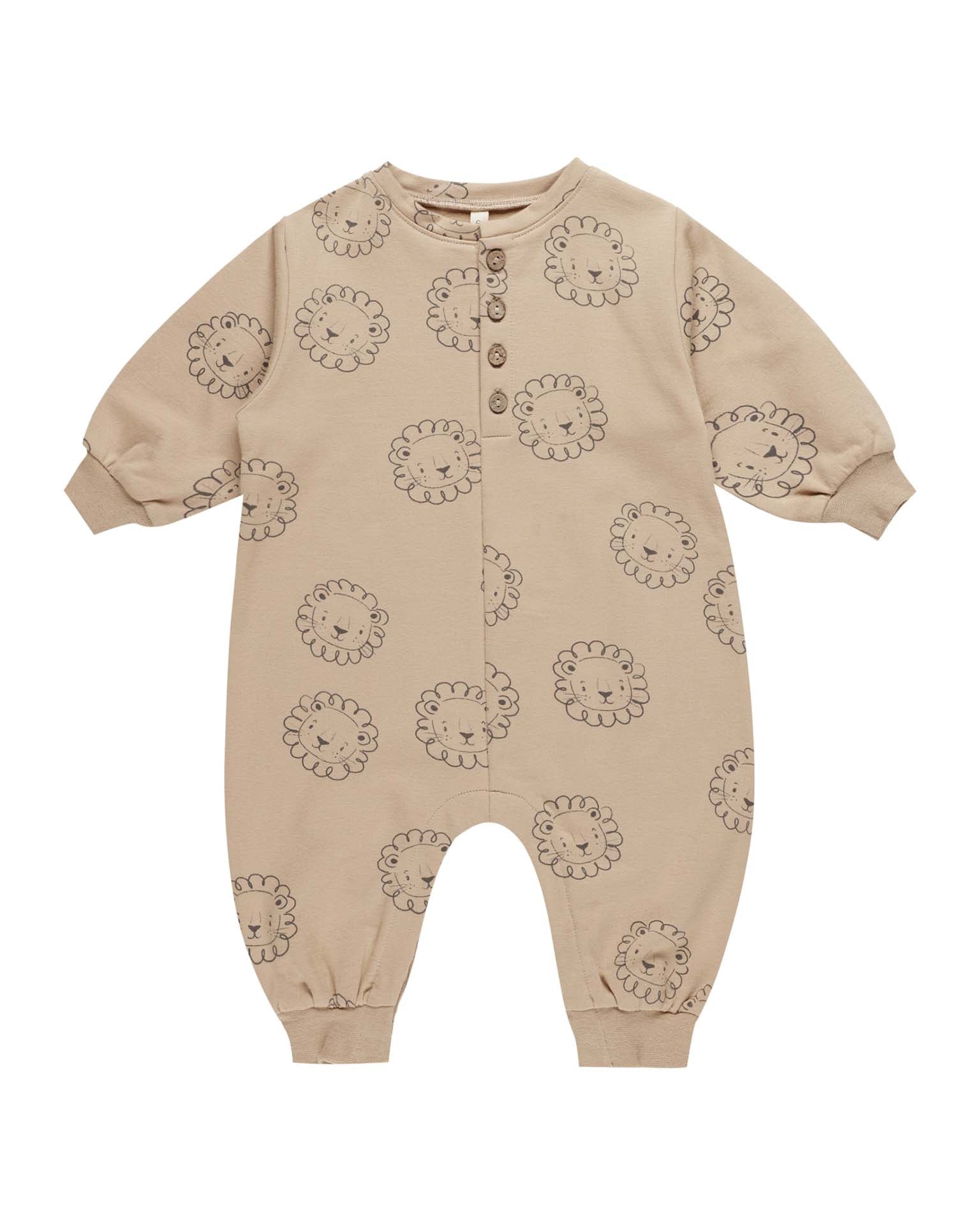 Quincy Mae Relaxed Fleece Jumpsuit - Lions Quincy Mae Relaxed Fleece Jumpsuit - Lions