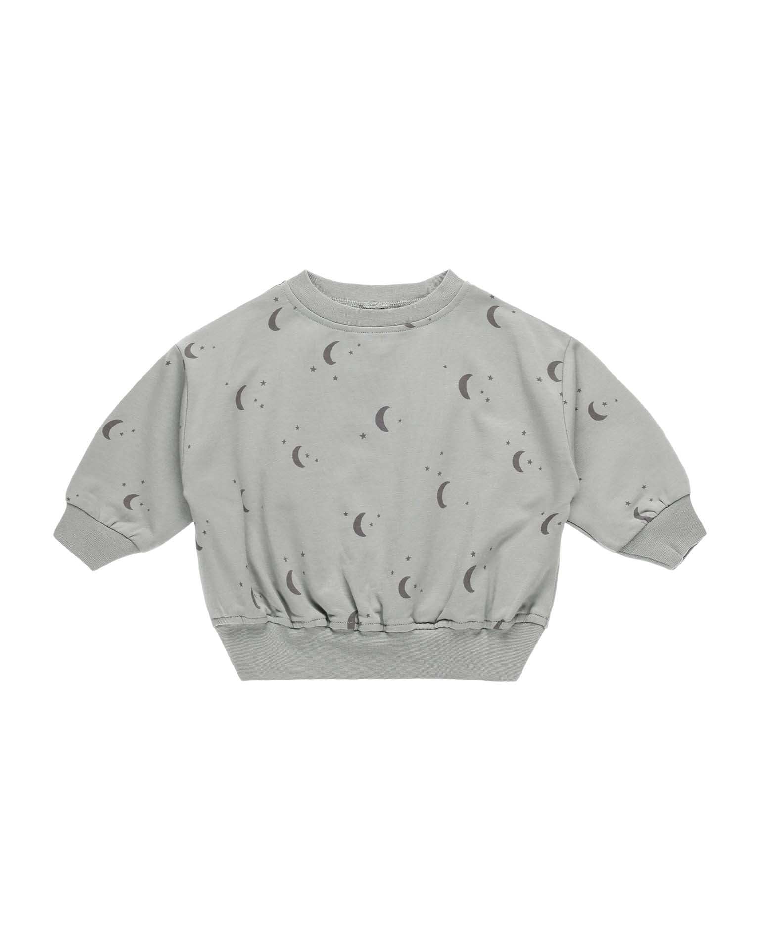 relaxed sweatshirt in moons by quincy mae at Little