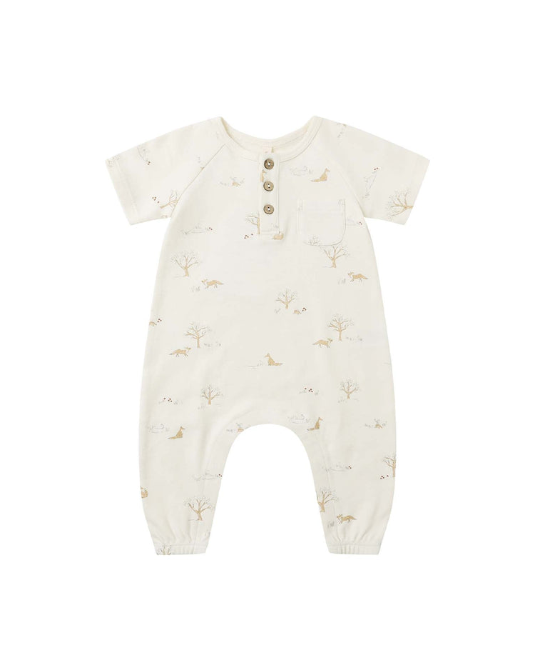 Little quincy mae baby short sleeve jumpsuit in fox land