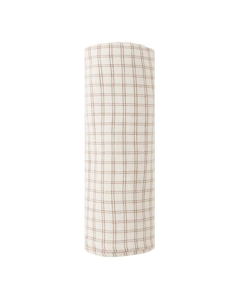 Quincy Mae Woven Swaddle in Sage Gingham main image 1