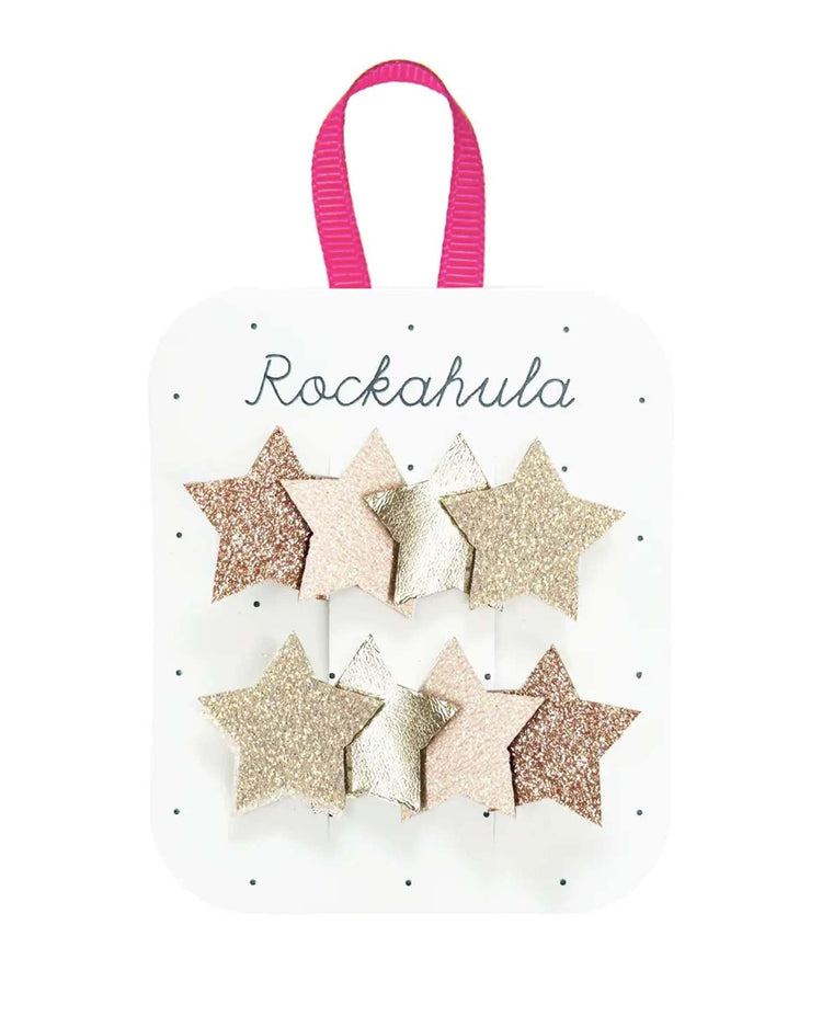 Little rockahula kids accessories frosted shimmer star clips