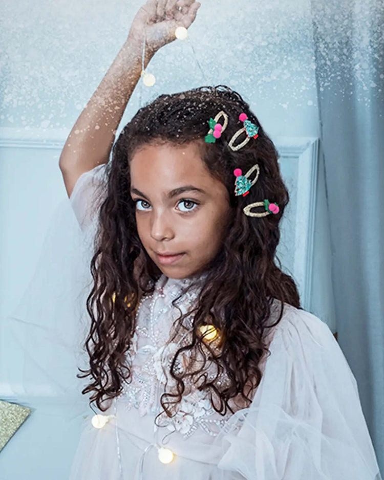 rockahula kids holly pom pom clips accessories Little