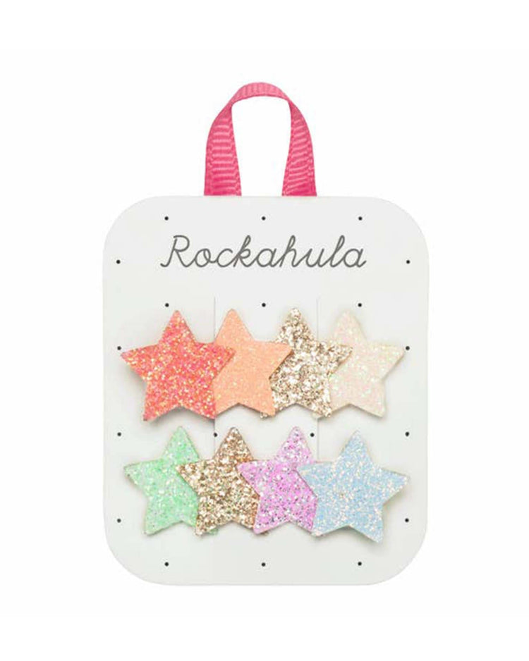 Little rockahula kids accessories rainbow shimmer star clips
