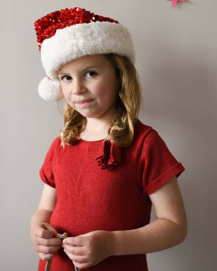Little rockahula kids accessories sequin velvet santa hat