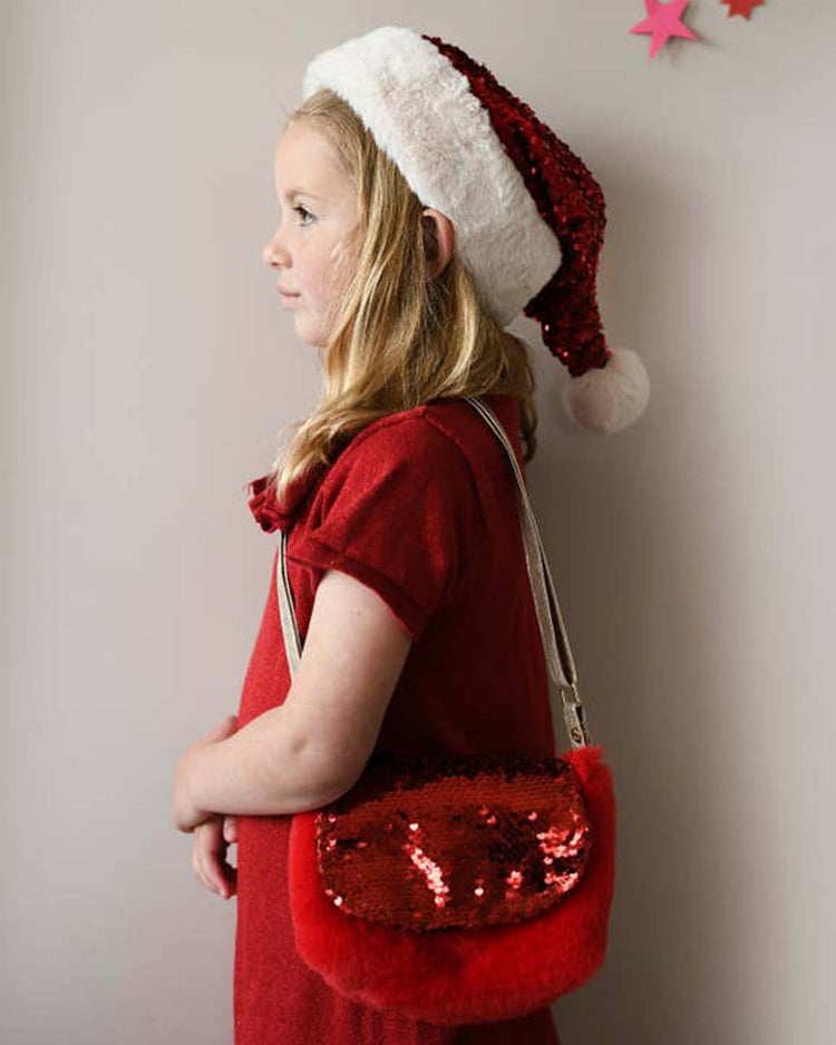 Little rockahula kids accessories sequin velvet santa hat