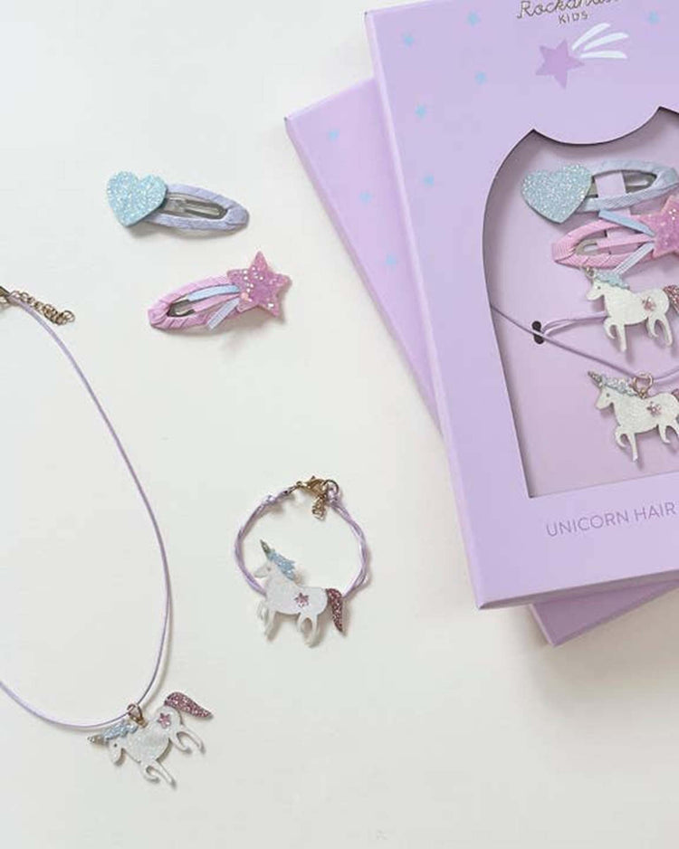 Little rockahula kids accessories unicorn hair + jewelry set