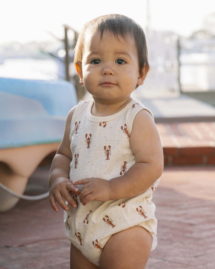 Little rylee + cru baby bubble onesie in lobsters