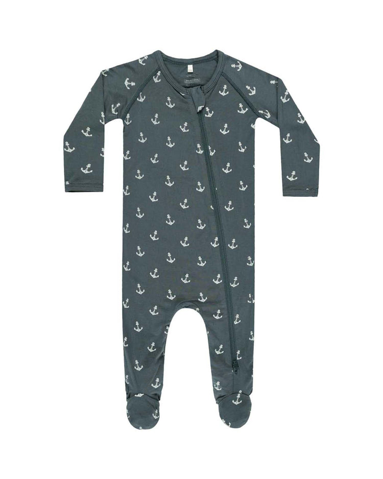 Little rylee + cru baby footed sleeper in anchors