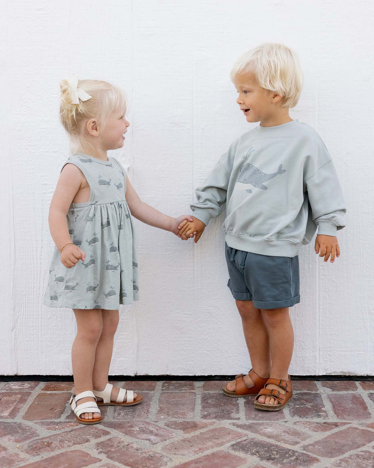 rylee + cru layla dress in whales baby Little