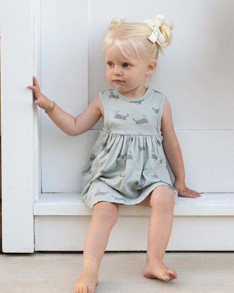 Little rylee + cru baby layla dress in whales