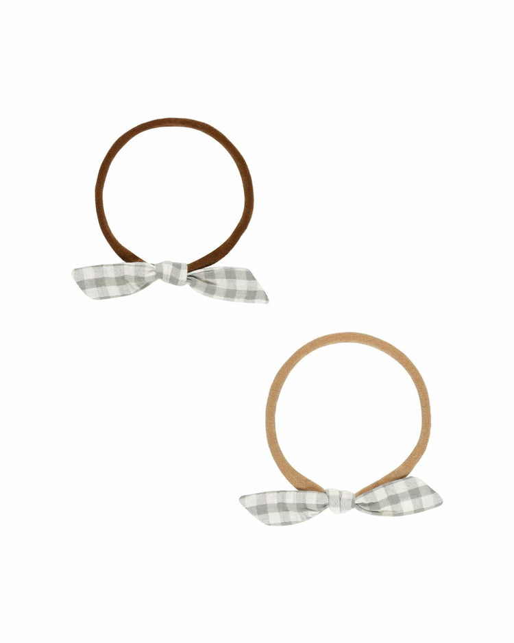 Little rylee + cru accessories little knot headband in eucalyptus gingham