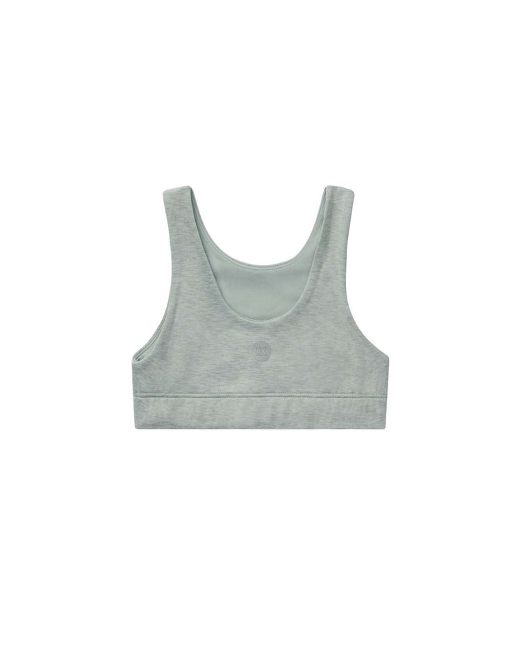 Little rylee + cru kids longline bra in heathered seafoam