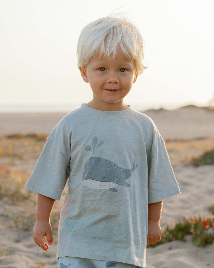 Little rylee + cru baby relaxed tee in whale