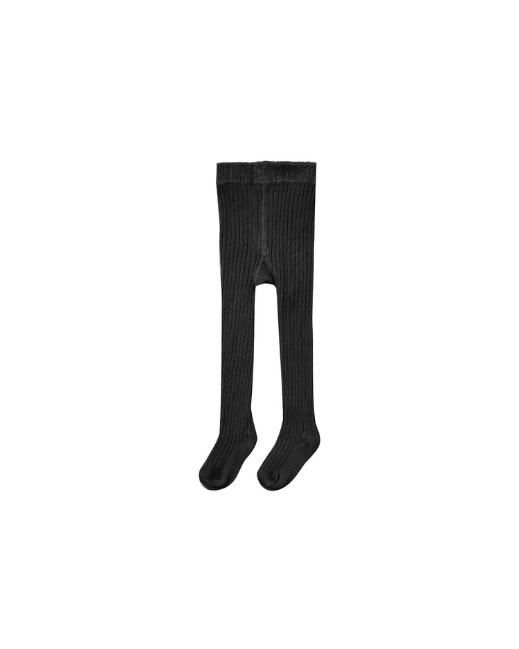 Little rylee + cru accessories ribbed tights in black