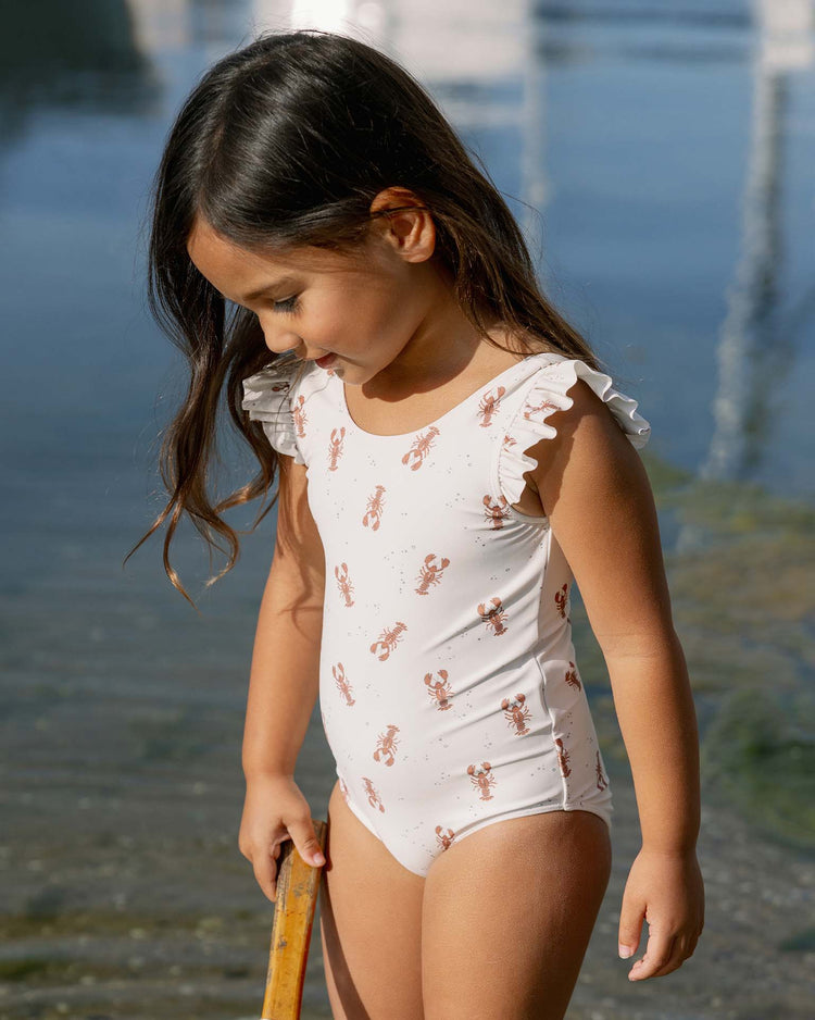rylee + cru scoop back onepiece in lobsters baby Little