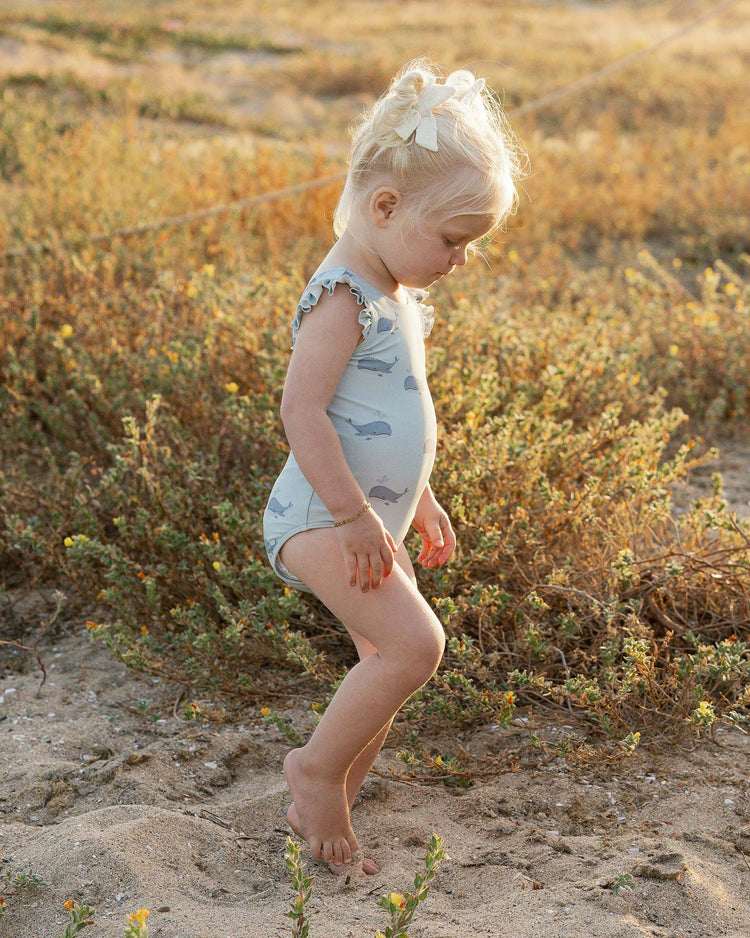 rylee + cru scoop back onepiece in whales baby Little