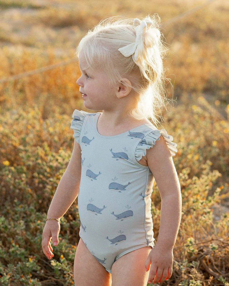 rylee + cru scoop back onepiece in whales baby Little