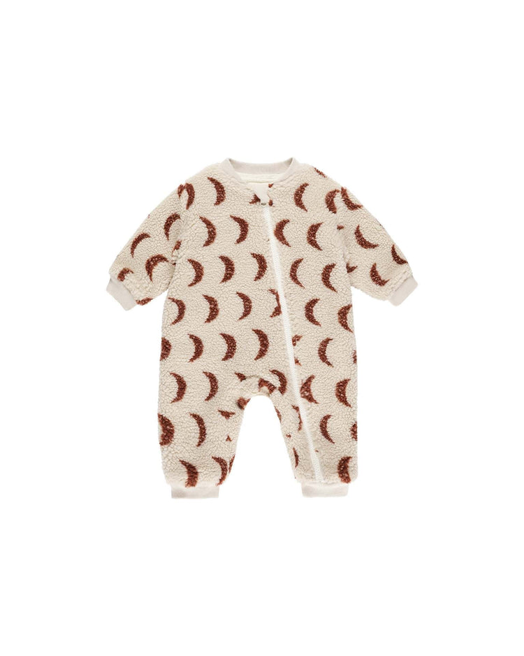 Little rylee + cru kids shearling baby jumpsuit in moons