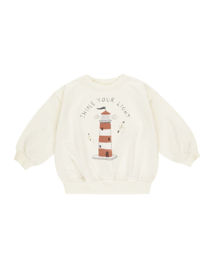 Little rylee + cru baby sweatshirt in lighthouse