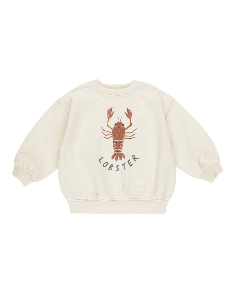 Little rylee + cru baby sweatshirt in lobster