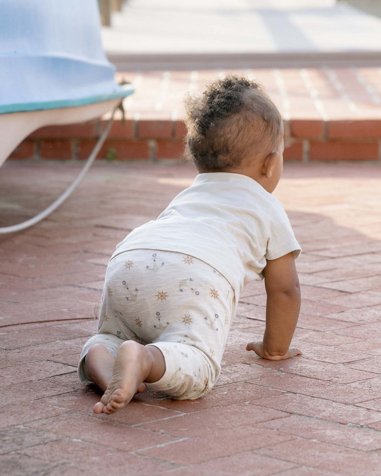 Little rylee + cru baby tee + slouch pant set in anchors