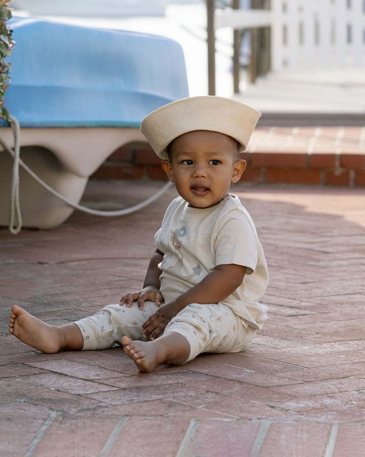 Little rylee + cru baby tee + slouch pant set in anchors